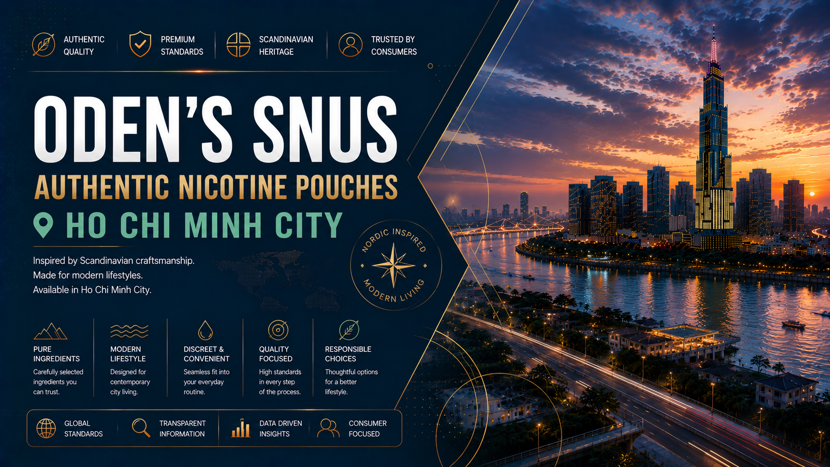 Snus ODEN'S — Traditional Swedish Nicotine Pouches in Saigon